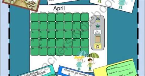 April Fun Smartboard Calendar And Activities Product From Emily Ames