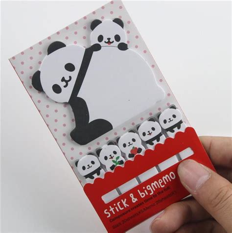 Animal Cat Panda Cute Kawaii Sticky Notes Post It Memo Pad School