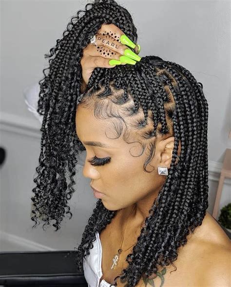 the best 25 knotless box braids with curls colouriconicbox