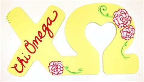 Hand Painted Sorority Letters Chi Omega By Melissas Custom Ts