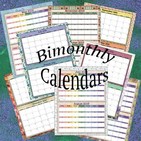 Free Printable Bimonthly 2016 Calendars 2 Designs The Housewife Modern