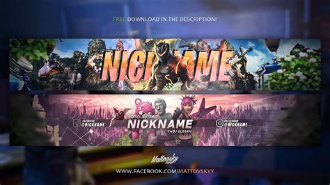 2 Free Fortnite Youtube Banners 2018 Download On Behance