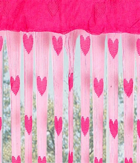 Buy Geonature Rani Pink Heart Curtains Set Of 2 Size 4x7 Ghc2 38