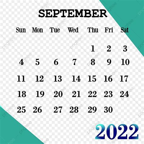 September Calendar Hd Transparent Calendar September 2022 Calendar