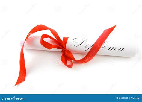 Diploma With Red Ribbon Stock Image Image Of Ribbon Baccalaureate