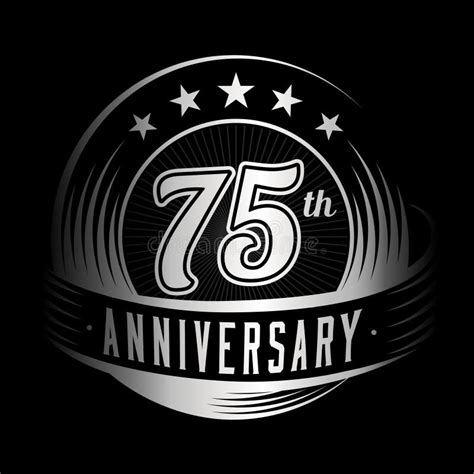 75 Years Anniversary Design Template 75th Anniversary Celebrating Logo