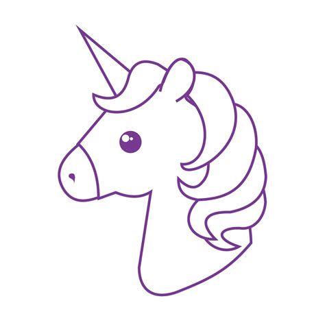 Unicorn Head Isolated Icon Vector Illustration Design Graphic Flat