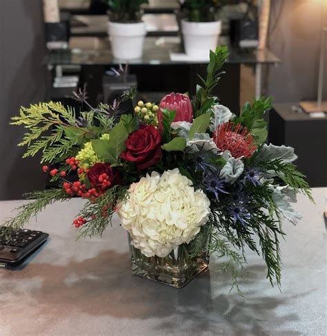 Festive Holiday Centrepiece Percy Waters Florist