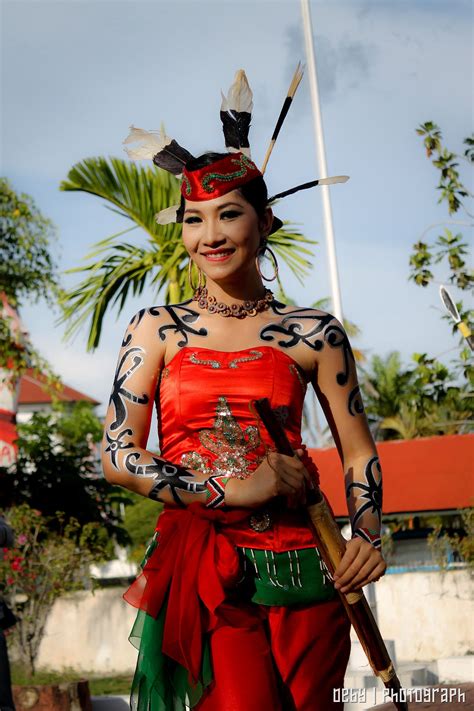 Dayak Traditional Dance From Central Borneo Traditional Outfits