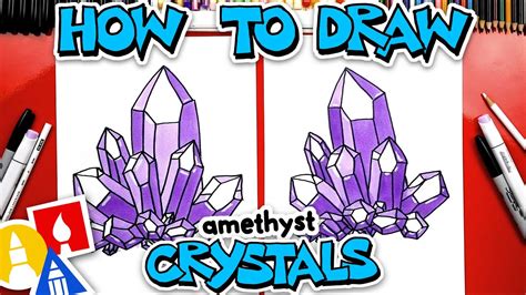 How To Draw Amethyst Crystals Youtube
