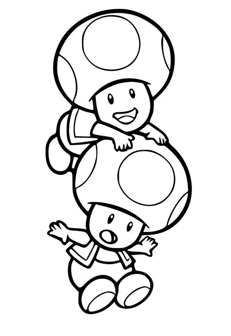Free Printable Super Mario Toad Coloring Page Sheet And Picture For
