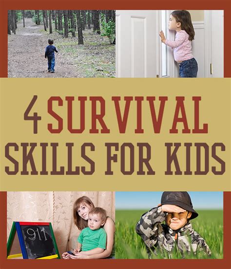 Survival Tips 4 Survival Skills For Kids Survival Life