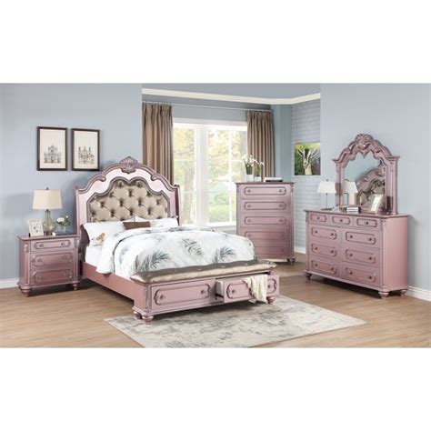 Gorgeous Formal Majestic Tufted Hb 4pc Bedroom Set Eastern King Size