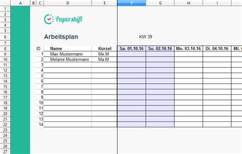 Create a project schedule and track your progress with this gantt chart template. Arbeitsplan Vorlage Excel: kostenloser Download | Papershift