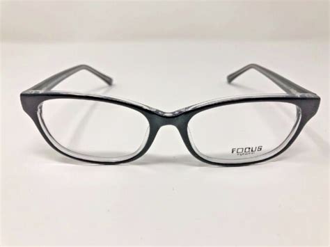 Focus 53 Black Crystal Eyeglasses Frame 53 17 145 Plastic Adult Full Rim Z561 Ebay