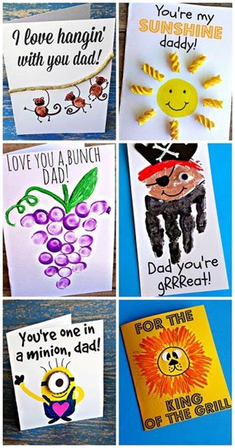 These fathers day homemade card ideas are perfect to make with your toddlers, preschoolers, kindergartners, grade 1, grade 2, grade 3, grade 4 so many fabulous ideas for kids to make father's day special this year! 15 ideas for Father's Day cards that children will really enjoy making. | Miss Quinn's Classroom