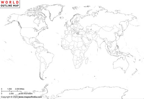 Printable Blank Map Of The World Pdf