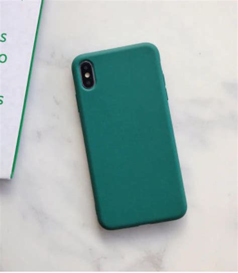 Solid Creamy Color Silicone Iphone Case 6 6s 7 8 Plus X Xr Se Etsy