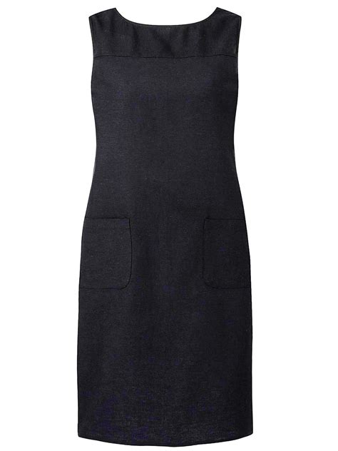 capsule capsule black linen blend sleeveless shift dress plus size 14 to 32