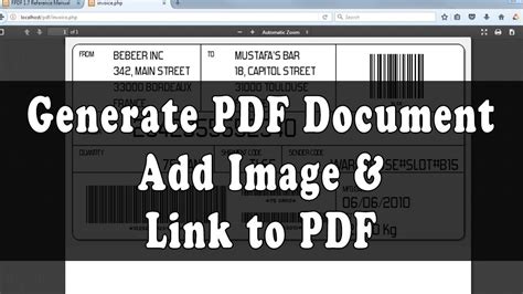 Generate Pdf Document Use Image And Link In Fpdf Library Youtube