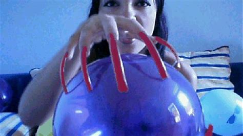 Burst Ballons With Super Long Red Nails Empire Of Passion And Dreams Clips4sale