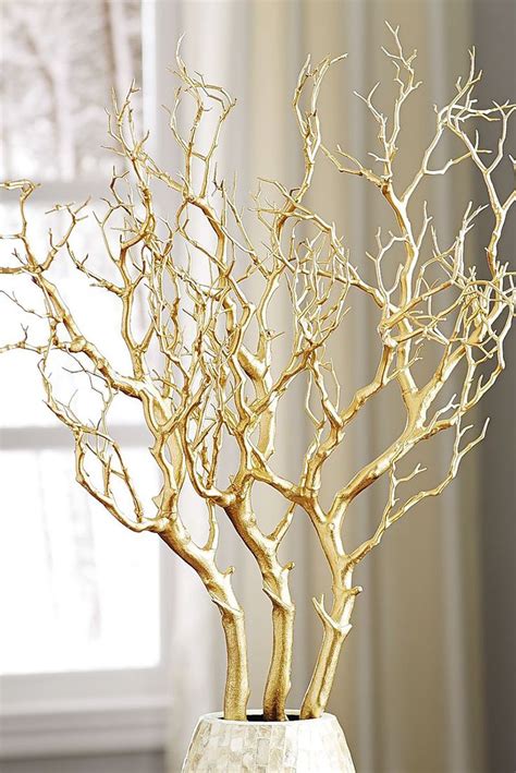 Metallic Gold Branch Tree Branch Decor Branch Decor Diy Spray Paint