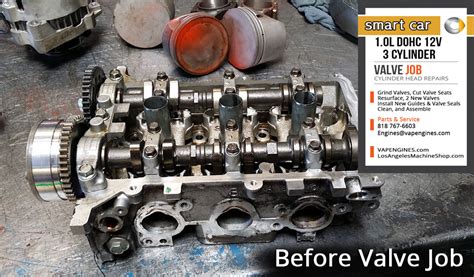 These engines are typically of a dohc layout with four valves per cylinder. Smart Car 1.0 DOHC 12V 3 Cylinder Valve Job - Los Angeles ...