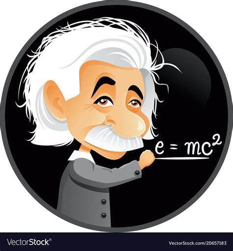 Albert Einstein Editorial Cartoon Royalty Free Vector Image Funny