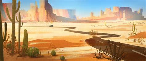 Free shipping on orders $79+! Desert Road by teetertotter on DeviantArt | Landscape illustration, Environment concept art ...