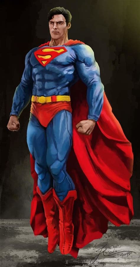 A Painting Of A Man Dressed As Superman