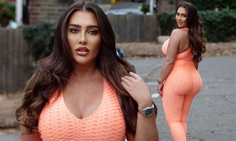 Lauren Goodger Shows Off Her Sensational Curves In An Orange Sports Bra And Leggings Daily