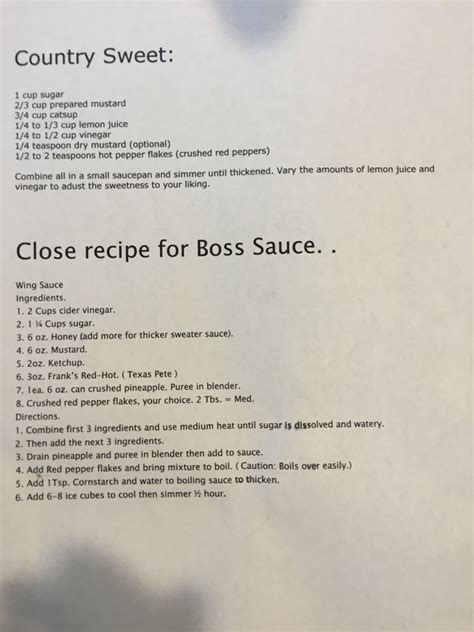 Country Sweet Sauce And Boss Sauce Sweet Sauce Recipes Boss Sauce