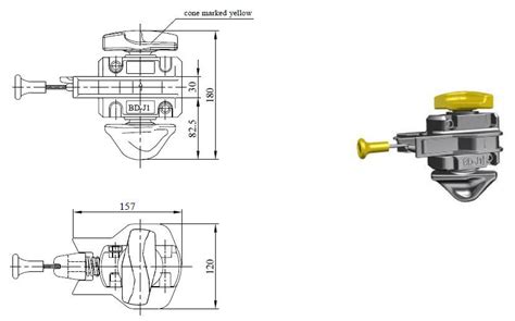 Semi Automatic Twistlock Bd J1 B Lashing Equipments Katradis Marine Products