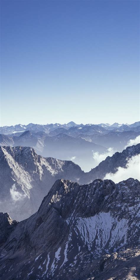 1440x2880 Rocky Mountains Valley Aerial View Horizon Nature