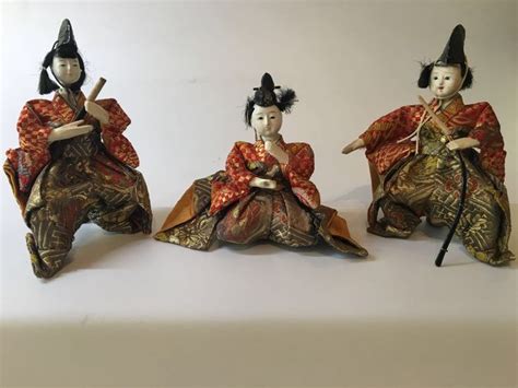 lot of 3 edo hina ningyō dolls japan 19th century catawiki