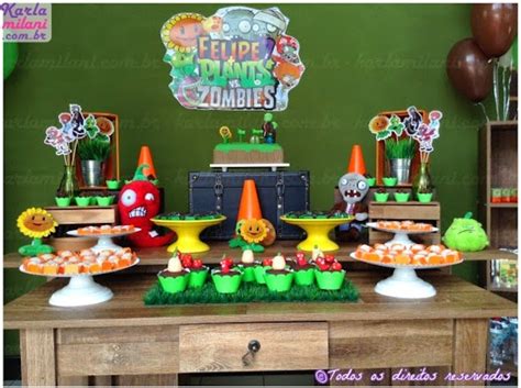 Karas Party Ideas Plants Vs Zombies Themed Birthday Party
