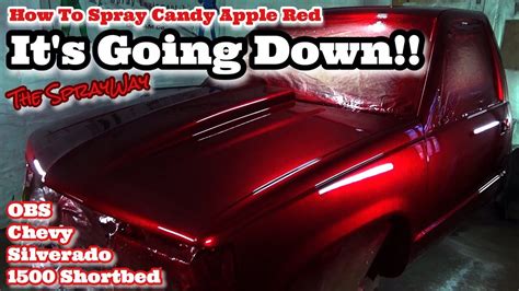How To Paint A Truck Or Car Candy Apple Red Over Metal Flake Obs Chevy