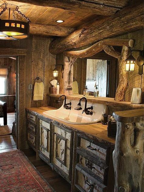 Rustic Cabin Bathroom Mirrors Mirror Ideas