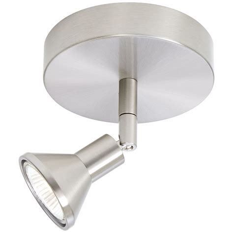 Lichtstar Satin Nickel Round Canopy Spotlight Ceiling Fixture Style
