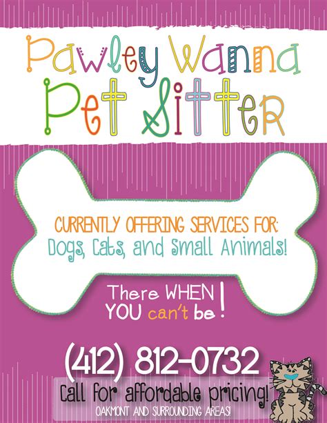 Pet Sitting Flyer Template
