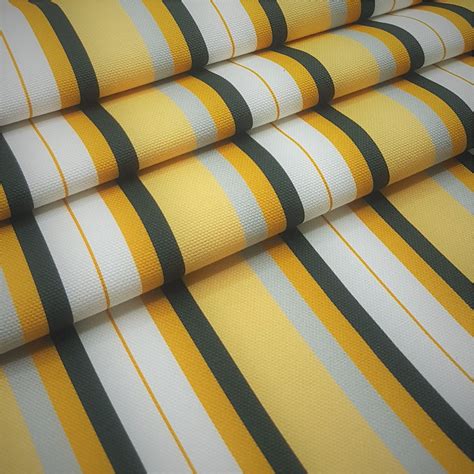 Nautical Grey Stripes Fabric