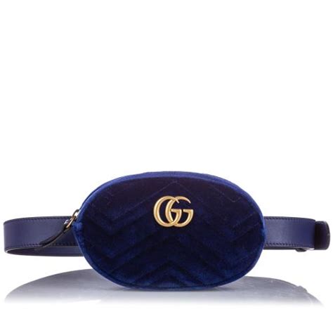 Gucci Velvet Gg Marmont Belt Bag