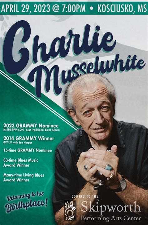 Charlie Musselwhite Tickets In Kosciusko Ms United States