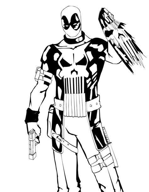 The Punisher Coloring Pages At Free Printable