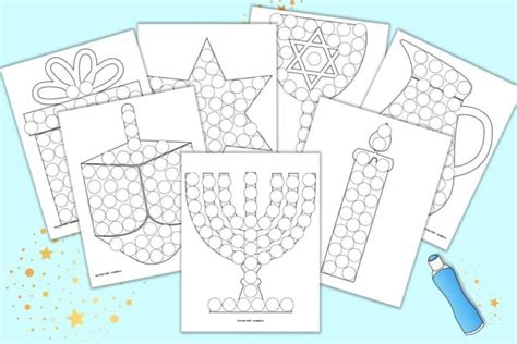 7 Free Printable Hanukkah Dot Marker Coloring Pages The Artisan Life