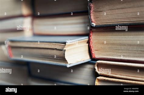 Stack Of Old Worn Books Stock Photo Alamy