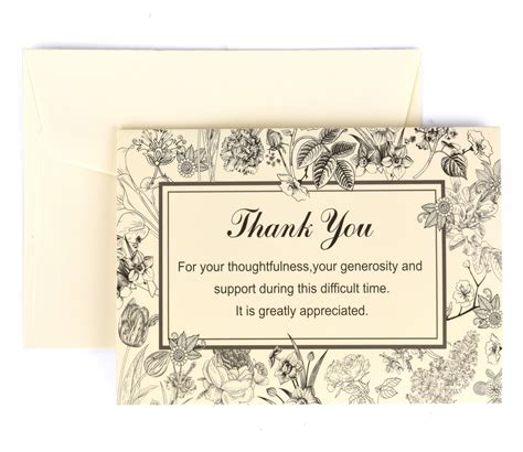 Supreme Impression Sympathy Acknowledgement Notes Classic Floral Thank