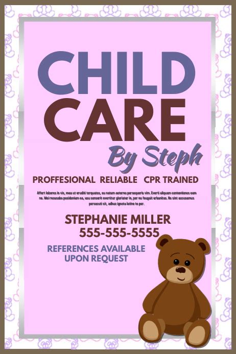 Child Care Template Postermywall
