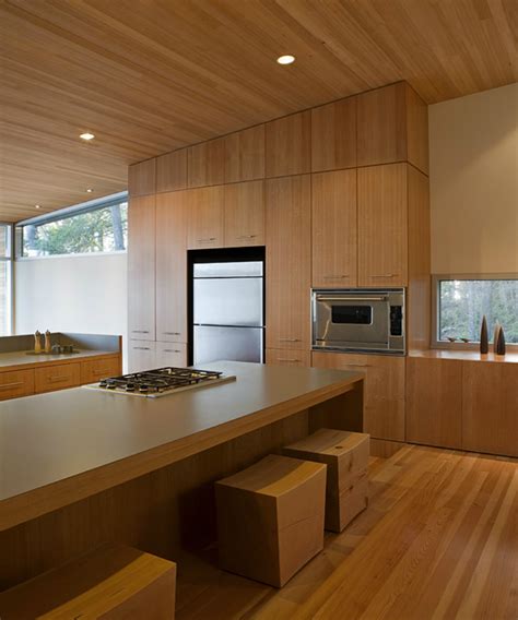In these examples, i'm using the style label that the designer gave the here's a natural wood ceiling in a contemporary kitchen… contemporary kitchen by kastler. Wood finish. | False ceiling design, Ceiling design, House ...
