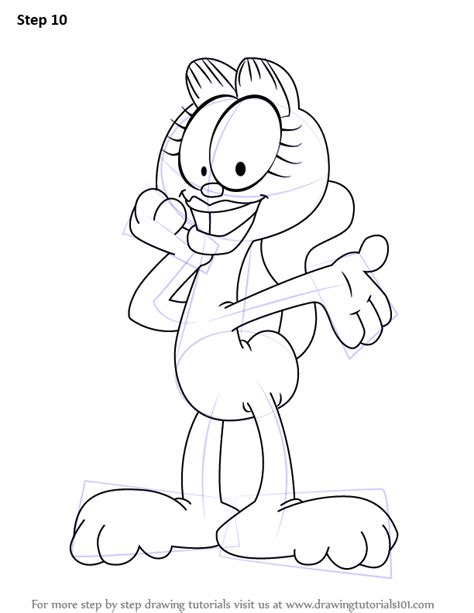 How To Draw Arlene From Garfield Garfield Step By Step